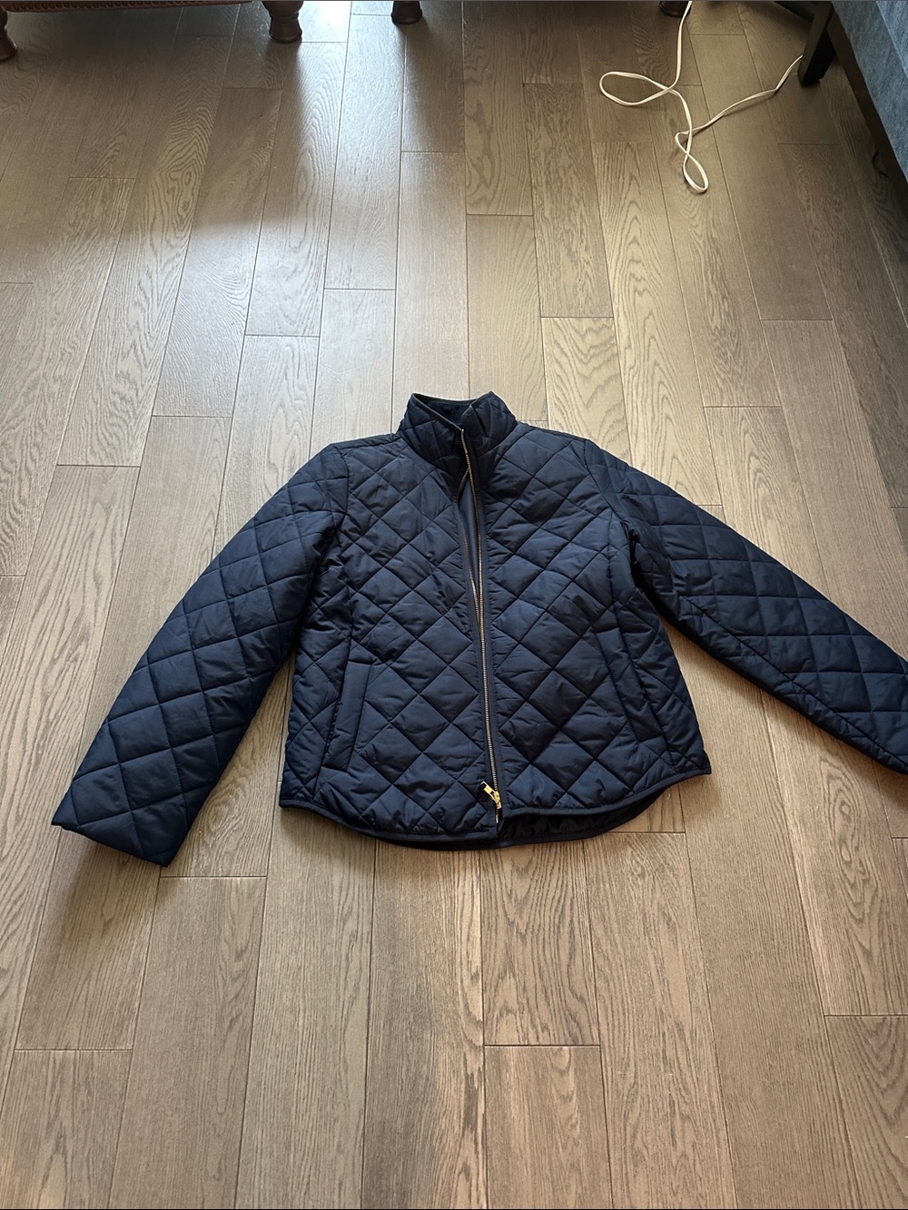 J. Crew Dark Blue Quilted Jacket